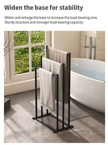 1pc Bathroom Towel Rack, Freestanding Floor Type, Minimalist Bathtub Shelf, Durable High-Quality Towel Holder, Sturdy Bathroom Storage Rack, Suitable For Bathroom, Bedroom, Kitchen, Laundry Room - Applicable To Various Room Types. - Multicolor - View 6