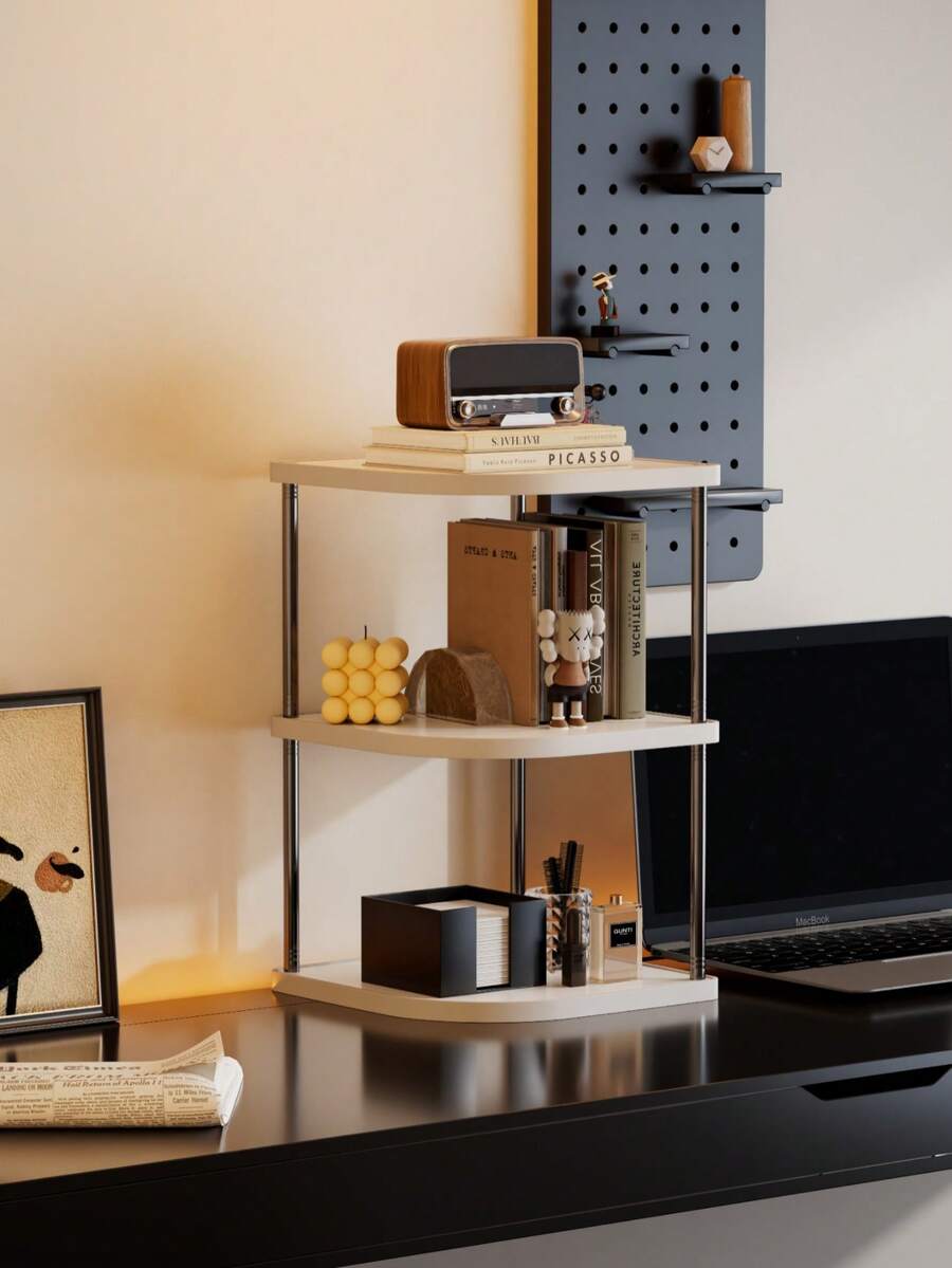 1pc Folding Storage Rack, Coffee Table Shelf, Bedside Cabinet, Tatami Mat Tea Table, Sofa Side Table