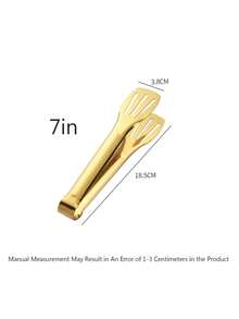 1个7英寸不锈钢自助餐夹，适用于盛放食物、派对小吃、沙拉、开胃菜、烧烤、烹饪牛排、面包和蛋糕，适用于家庭厨房、酒店餐厅、露营等场合。 - 彩色 - 查看 14