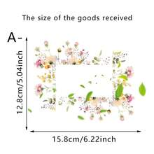 5pcs Watercolor Style Green Leaves And Flowers Wall Stickers, Removable Self-Adhesive PVC Waterproof Fresh Plant Decals, Suitable For Bathrooms, Kitchens, Light Switch Panels, And DIY Art Projects; A Pastoral Style Decoration. - Multicolor - View 11