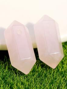 2件装彩色天然石六角柱吊坠DIY首饰制作配件 - 20*9mm 绿东陵玉&粉晶&紫水晶&白石英&红玛瑙&黄水晶&青金石&虎眼石，适合制作手链、项链和耳环 - 彩色 - 查看 18