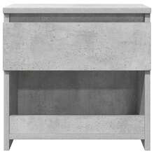 vidaXL Table de chevet Gris béton 40x30x39 cm Aggloméré - Schwarz - Übersicht 6