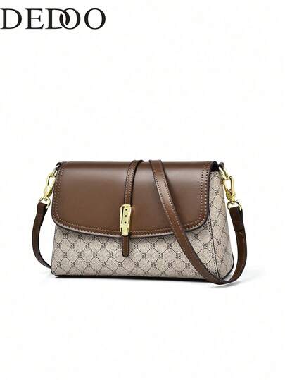 Dedoo Women's Fashion Classic Clown Mother Goddess Folding Fan High-Quality One Shoulder Crossbody Bag, Suitable For Gifts, Outdoor Shopping, Parties, And Various Occasions