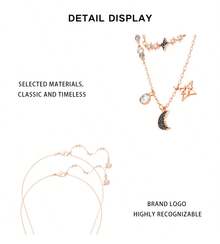 Swarovski 施华洛世奇 Symbolica 撞色女士星月项链套装 5273290 - 5273290 黑色 - 查看 7
