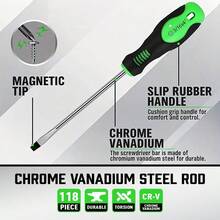 Amartisan 118pcs Magnetic Screwdriver Set With Plastic Racking For Home Repair DIY Craft - 118-piece(Yellow) - View 3