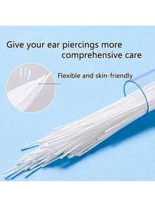 60pcs Ear Hole Cleaning Sticks, Ear Piercing Earwax Removal Swabs, Removes Dirt, Prevents Blockage, Ear Cleaning Swabs, Ear Cleaning Rods, Suitable For Travel, Ear Cleaning Device, Ear Cleaning Kit, Ear Cleaning Tools, Earwax Removal Tool - Pink - View 3