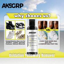 AKSGRP Shoe Sole Whitener And Deoxidizer, Effective Stain Remover For Yellow Discoloration On White Sneakers, Boots, Bags And Rubber Products, Restores Shoe Soles