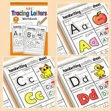 28 Pages Children's Letter Practice Workbook - Colorful Educational Handwriting Practice Book, Featuring Letters And Animals - Multicolor - View 11