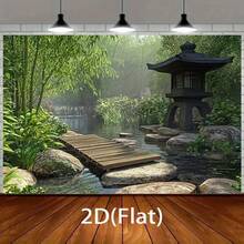 The Background Of 2D Flat Banner Garden-Spring Garden-Is Suitable For Wedding, Engagement And Birthday. The Design Is Easy To Hang. - Multicolor-6 - View 3