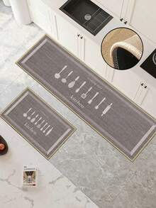 1 件装柔软橡胶亚麻厨房地垫，3.5 毫米厚厨房地毯，简约现代风格厨房吸水地垫，大尺寸地毯，缝边防止脱皮，吸水易清洁，亚麻表面，泡沫中间层，橡胶底部，适用于厨房地毯、厨房装饰、婚礼装饰、家居装饰、浴室地垫、入口地垫、洗衣房地垫、走廊地毯、客厅地垫等。 - 彩色 - 查看 11