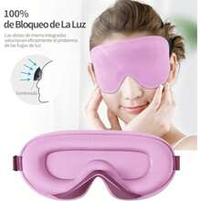 CYPNAntifaz para Dormir 3D - 100% Bloqueo de Luz Máscara de Sueño Transpirable con Copa Contorneada Correa Ajustable Hombre/Mujer - Incluye 10 Tapones para Oídos - Yoga Viajes Ojos SensiblesFashion - Rosa - Ver 7