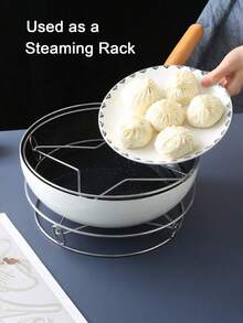 Stainless Steel Steaming Rack And Cooling Rack, Metal Wire Electric Pressure Cooker Trivet, Baking Steaming Rack, Cooking Rack - Silver - View 2