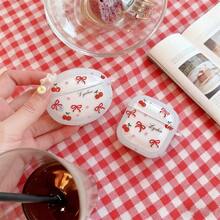 1 Stück Kopfhörerhülle mit Kirschblüten-Schleife, kompatibel mit iPhone-Kopfhörern, AirPods 1/2/AirPods 4/Neue Schutzhülle für kabellose Kopfhörer, kompatibel mit AirPods 3/Pro/Pro 2, Geschenkidee für Freund/Freundin - Verschiedenfarbig - Übersicht 2