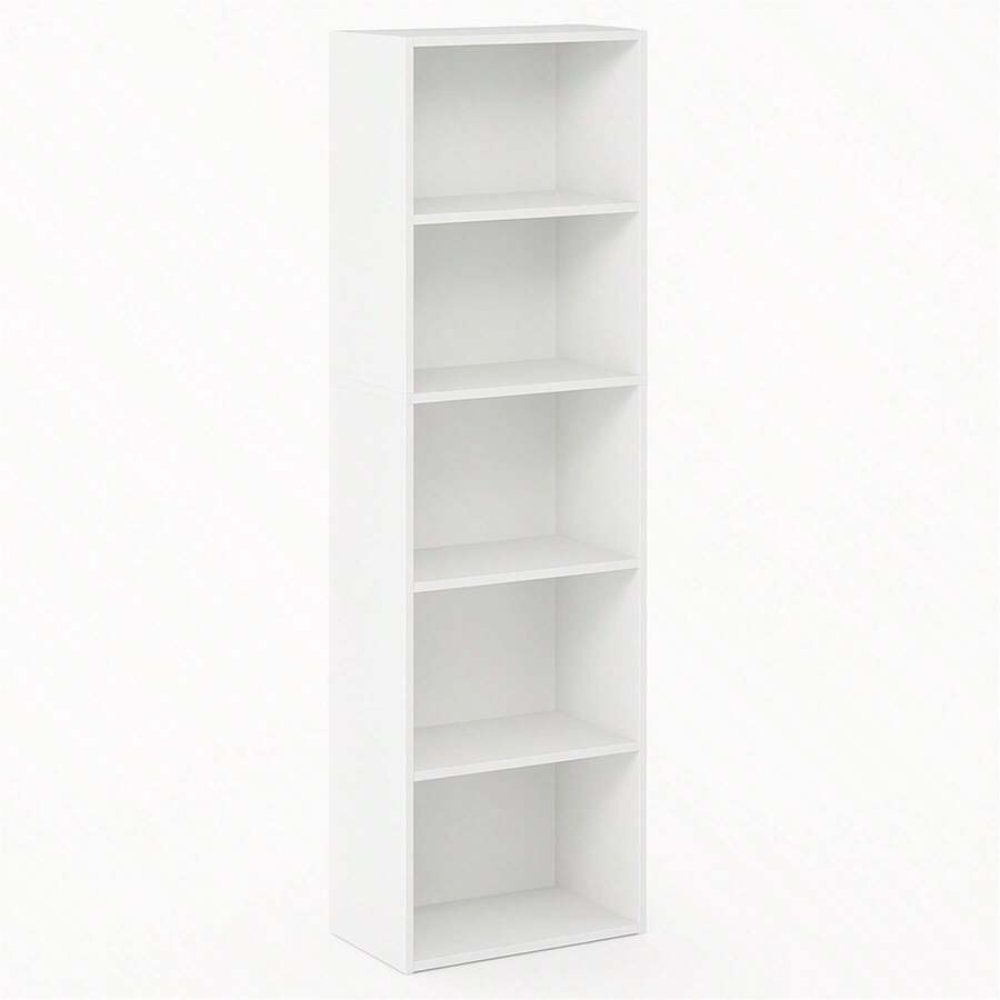 WALPLUS 5 Tier Reversible Color Open Shelf Bookcase Tall And Functional Storage Shelf For Books And Decor White - White - View 1