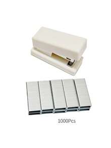 迷你透明白色订书机，小型办公订书机 - 彩色 - 查看 10