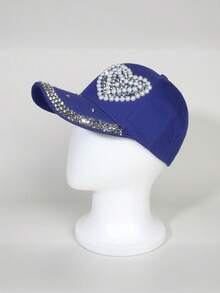 1顶新款心形棒球帽，女士百搭约会休闲遮阳帽 - 玫紅色 - 查看 20