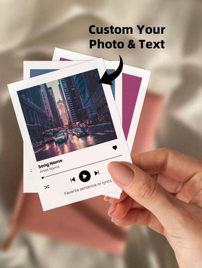 1-6pcs Custom Stickers, Personalized Music Icon Stickers, Photo Stickers, Custom Name Stickers, Waterproof Vinyl Decals