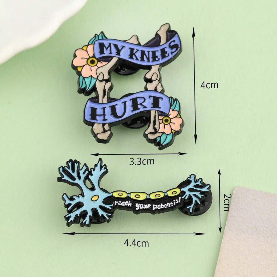Neurons Cell Enamel Brooch, Scientific Biology Pin For Medical & Biology Students, Empower Your Potential, Science-Themed Accessory - SZZ135 - Xem 1
