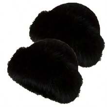 2顶奢华仿毛皮渔夫帽 - 女士时尚纯色加厚保暖柔软蓬松冬季帽，适合寒冷天气，女士毛绒渔夫帽，加厚蓬松毛皮护耳帽，防风，冬季时尚单品，温暖时尚女士毛皮帽 - 彩色 - 查看 8
