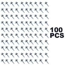 100pcs/Set Hex Head Self-Drilling Screws With Sealing Washers, Cross Drive, Outdoor Use, Waterproof & Rust-Resistant Metal Roofing Screws, Grade 5 Manufacturer - Multicolor - View 9