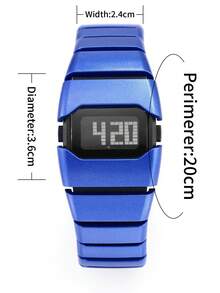 New Retro Y2K Futuristic Style Men's Wrist Watch, Best Gift For Halloween And Christmas - Blue - View 4