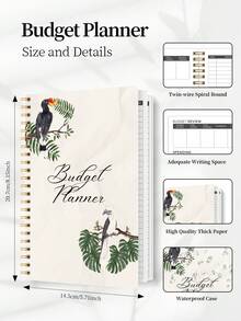 Trees 1件预算计划表 - 月度财务管理记事本，带有支出追踪记录，旨在有效管理您的资金，无日期财务计划/账簿，即刻可用 - A5尺寸，男女皆宜的礼物 - 彩色 - 查看 5
