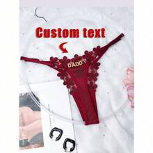 Custom Thong G-Strings With Charms Name Personalized Charm Thong With Any Name Custom Thong Couple Gift Fashionable, Colorful, Funny Unique, Customized Finds Gift, Personalized Gifts For Women, Lingerie, Winter Fashion, Panties, Underwear, Thongs Ideal Gifts For Her Family, Friends, For Winter, For Fall/Autumn, For Holiday, Rave,Chic Autumn,Enchanted Romance Gown,Bridallingerie - 勃根地-1 - 查看 2