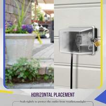 CYPNENERLITES - Carcasa extra resistente a la intemperie cubierta de salida al aire última intervensión receptáculos GFCI doble instalación uso horizontal o vertical 1 banda de 6.1 x 3.4 x 2.8 pulgadas cubierta transparente IUC1HV-DFashion - Horizontal o vertical - Ver 6