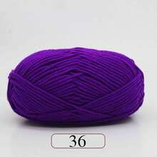 1卷50克5股混纺牛奶色腈纶纱线，100%腈纶柔软纱线，适合DIY编织包包、围巾、帽子、毛衣、玩偶（多种颜色可选）