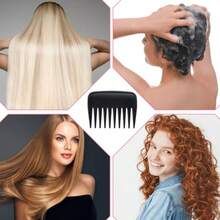 D8 PCS Wig Comb Mini Palm Combs For Men Women Small Wide Tooth Comb Detangling Pocket Travel For Curly Hair Daily Hair Care Styling Combs For Curly Wet Dry Hairs Black 3.54*2.76 In - như hình ảnh - Xem 7