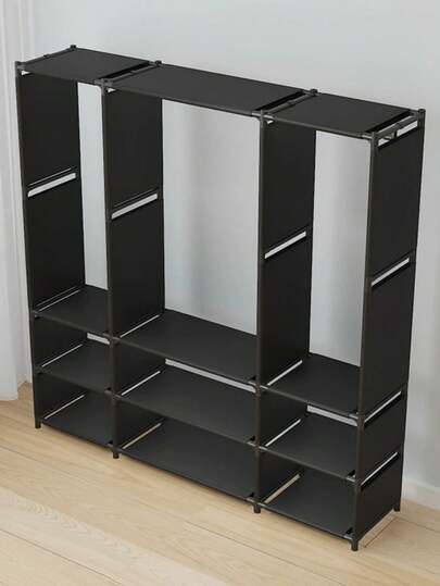 1 pièce Penderie portable, Garde-robe mode multifonctionnelle, Anti-poussière, Organisateur de penderie autoportant, Étagère de rangement pour chambre à coucher, salon, maison, cadeau de Noël et de vacances, cadeau pour enfants