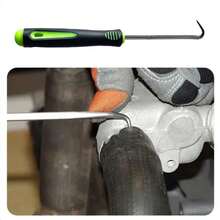 10件套汽车维修油封钩工具套装，包括加长迷你油封螺丝刀、撬棒和钩子套装，用于拆卸汽车油封/O型圈，迷你钩子拉拔器，精密汽车油封螺丝刀套装拆卸钩子工具 - 黑色 - 查看 6