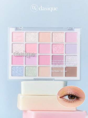  Dasique 20-Color Eyeshadow Palette, Long-Lasting Pigmentation, Easy To Apply, Smooth Blendable Formula, Cruelty-Free, Vegan, Holiday Essential, Rose Girl's Best Color Charm, Christmas Gift, Fashion Brand, Back To School Must-Have