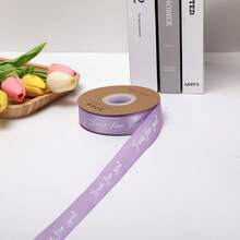 1 cuộn ruy băng polyester nhiều màu sắc, dài 30m, rộng 25mm, in chữ "JUST FOR YOU", đa năng dùng cho bó hoa, gói quà, trang trí. - Nhiều màu - Xem 19