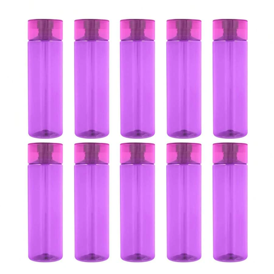 PromoClick Paquete de 10 Cilindros de Plástico con Tapa Enroscable y Cuerpo de Color - Morado Violeta - Ver 1