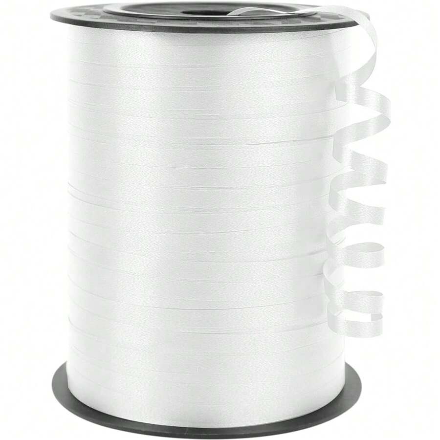 500 Yards White Curling Ribbon For Gift Wrapping, 1/5 Inch Wide Balloon Ribbon String For Florist Flower, Crafts, Wreaths, Christmas, Birthday Party, Wedding - SoftWhite - View 1