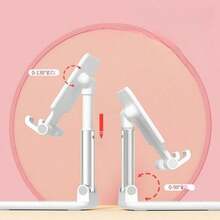 1pc Adjustable & Foldable Phone Holder, Portable Slouchy Desk Stand, Non-Slip Plastic Tablet Stand, No Battery Required Multi-Function Telescopic Folding Live Streaming Desktop Phone Holder, Office & Study Slouchy Tablet Stand - Multicolor - View 7