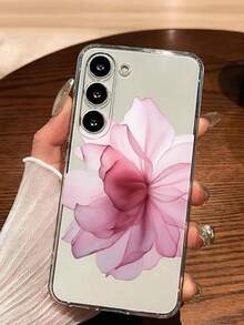 1个优雅粉色芙蓉花软壳手机壳，兼容华为荣耀、红米、三星Galaxy A04e/12/A13/A14/A34/A50/A52/A53/A54/S21/S22/S23/S24/S25/S25 Ultra、6A/7A/8A、12T/13T - 無色 - 查看 6