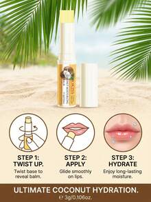 IOIOKISS 椰子保湿润唇膏，蕴含天然椰子提取物，每日唇部护理，快速吸收，提供24小时深层保湿，有效保护双唇免受干燥、粗糙和细纹的困扰，质地轻盈不油腻，令双唇柔软水润。 - 椰子 - 查看 5