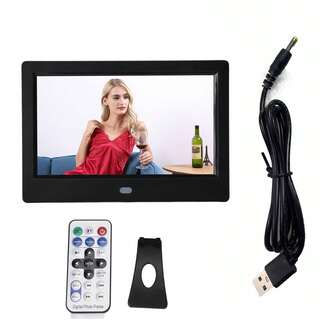 10英寸数码相框，1920x1080 IPS屏幕，电子相框，可壁挂，带遥控器，支持视频和音乐播放