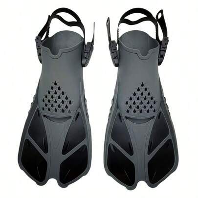 1 Pair Swimming Fins, Made Of PP + Silicone, Adjustable Straps, Suitable For Adults, Men, Women, And Teenagers, Swimming Equipment For Beach, Swimming Pool, Lightweight And Comfortable Swimming Fins