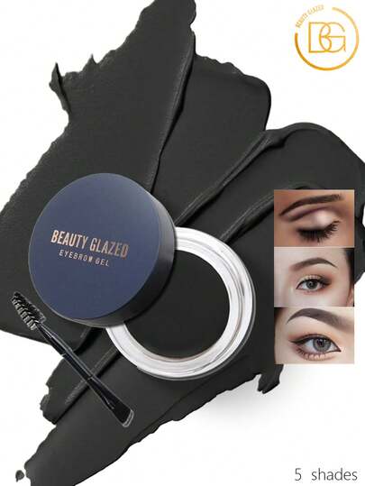 beauty glazed Waterproof Eyebrow Gel Kit With Dual-Ended Brush - Smudge-Proof, Long-Lasting 3D Eyebrow Soap, Quick-Drying, Oil-Free Formula, 12-Hour Wear, Creates Natural & Refined Eyebrows