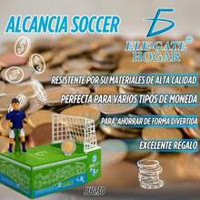 Ele-Gate Hogar Alcancía Electrónica De Cancha Futbol Jugador Monedas JUG-30 Resistente Alta Calidad Ahorro Divertido Regalo Perfecto - Multicolor - Ver 3