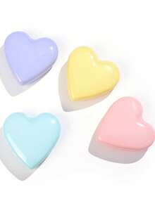 情人节新款按摩梳 心形折叠便携镜梳 头皮按摩 可爱礼物 送给女孩和学生 - 彩色 - 查看 2