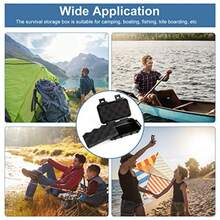 CYPNEstuche rígido impermeable a prueba de golpes hermético de espuma antipresión flotante caja de supervivencia caja de almacenamiento protectora seca con 2 hebillas en forma de U para acamparFashion