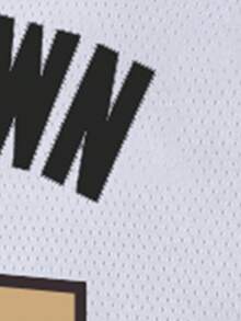 男士篮球服 7 白色刺绣休闲运动背心 圆领无袖训练服 - 白色 - 查看 5