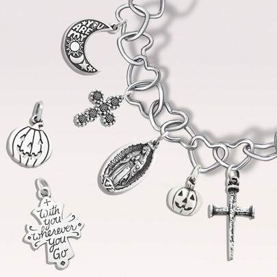 STYLEVER 1 st silverhänge med Jungfru Maria och måne, handgjort halsband eller armband med klämma, charmigt gör-det-själv-hänge, unikt klassiskt gör-det-själv-hänge, lämplig för daglig, fest- och bankettdekoration
