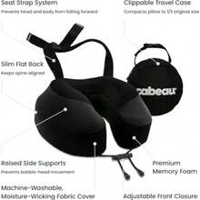 Travel Containers - S3 Travel Pillow+Black1 Jet Black - View 4