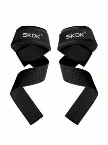 SKDK 1 Pair Adjustable Weight Lifting Wrist Straps Bodybuilding Powerlifting Strength Training Deadlifts Straps Gym Accessories MODJ - 黑色 - 查看 10