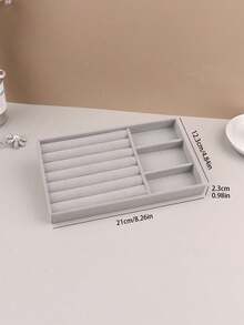 1pc Deluxe Large Capacity Jewelry Organizer Box, Velvet Locked Jewelry Box, Jewelry Storage And Display Box, Necklace, Ring, Earring, Bracelet Storage Accessory, Jewelry Storage Container, Gift For Women, Holiday Gift, Valentine's Day Gift. - Multicolor - View 16